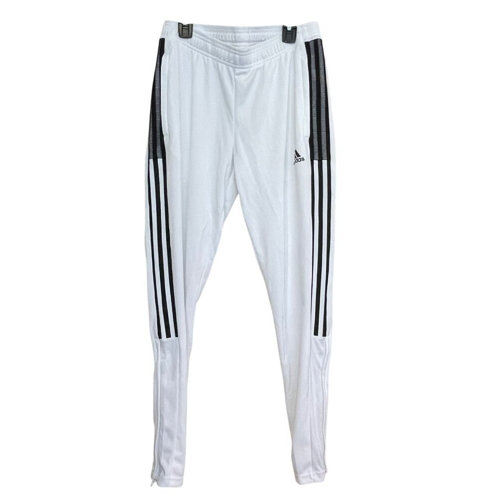Adidas White Tapered Leg Womens Soccer Pants Regular Fit Size Small NWT